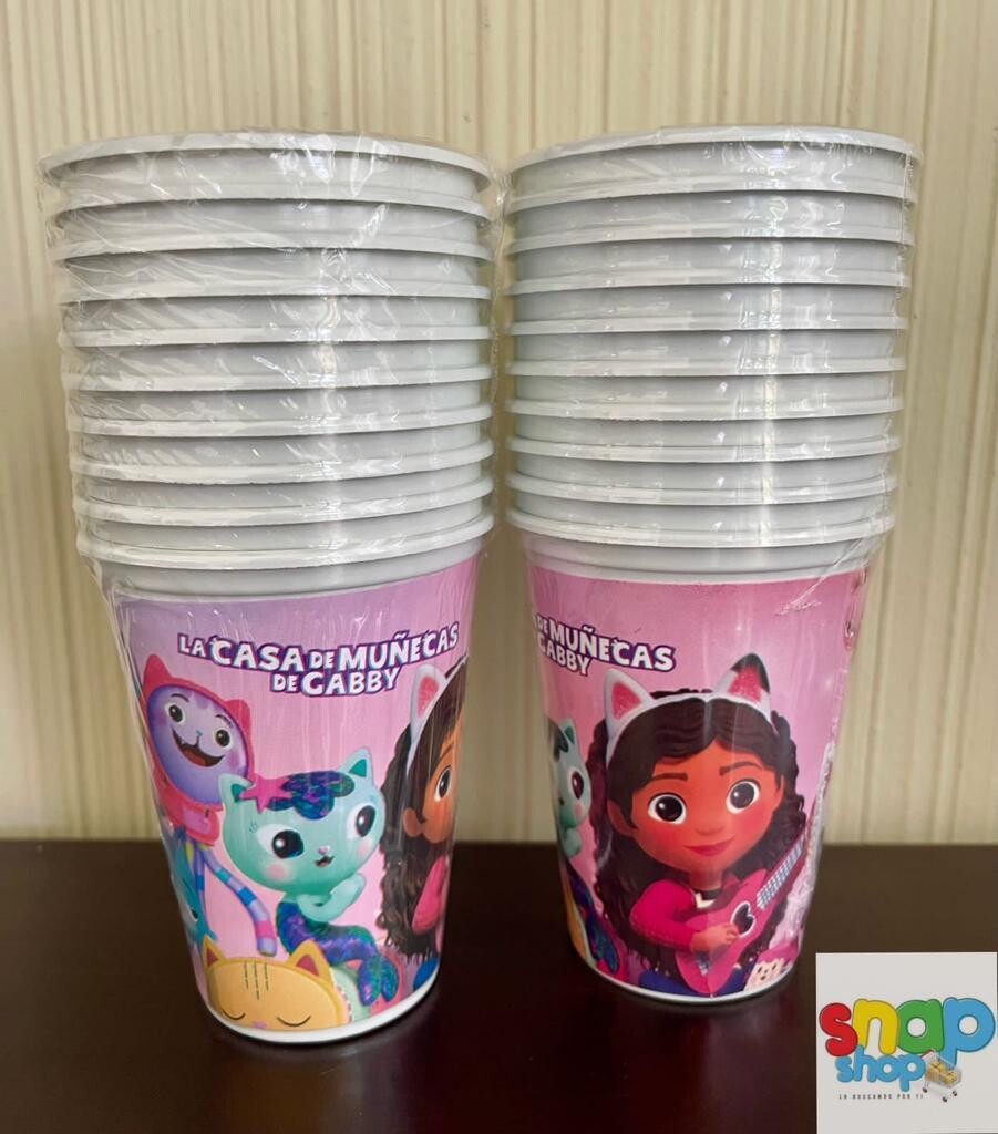 Paquete de 10 vasos casa de Gabby