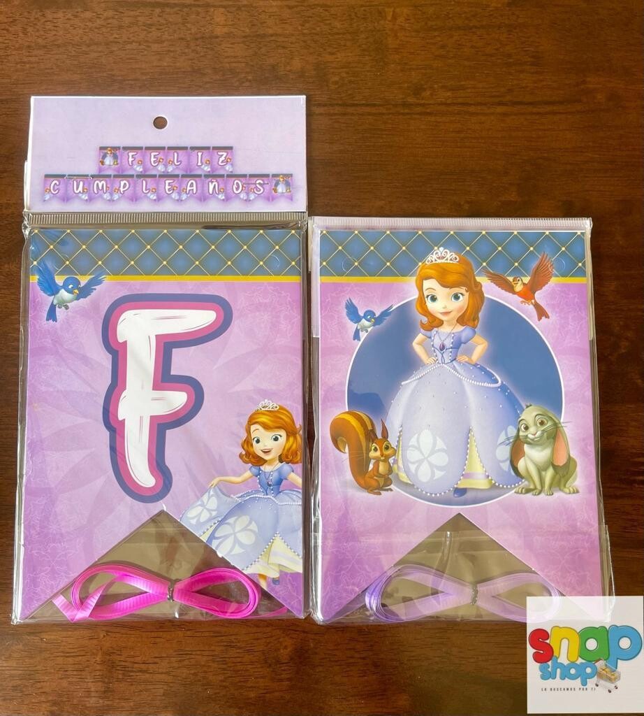 Letrero de feliz cumpleaños princesa sofia