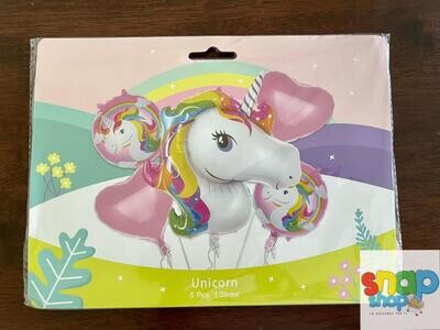 Set de globos unicornio