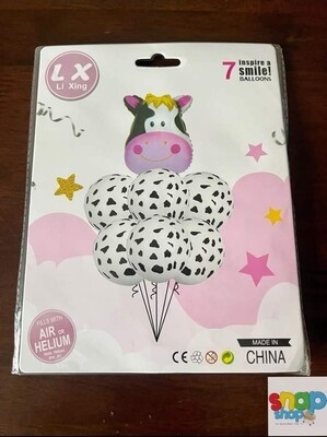 Set de globos vaca 