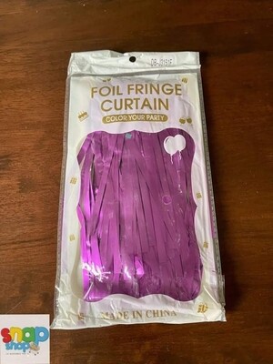 Cortina de tiras metálica morada claro 