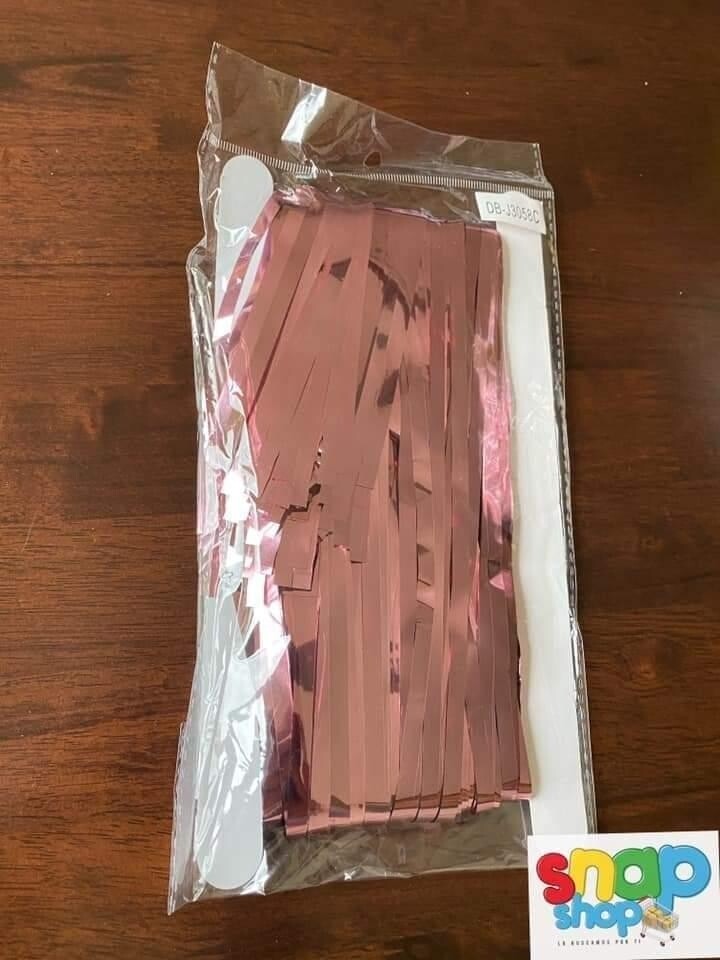 Cortina tiras rose gold 