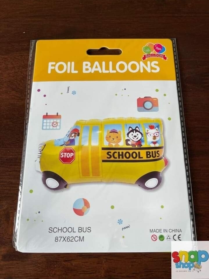 Globo figura bus escolar