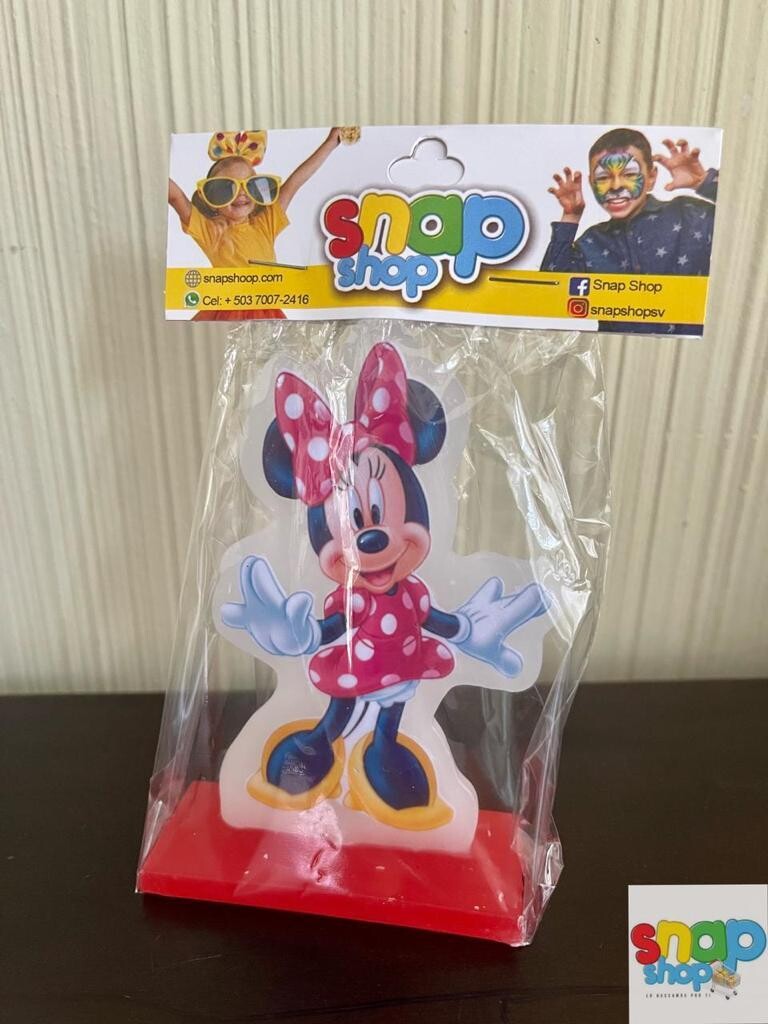 Vela para pastel Minnie Mouse roja