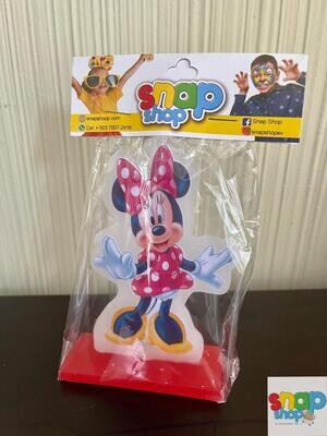 Vela para pastel Minnie Mouse roja