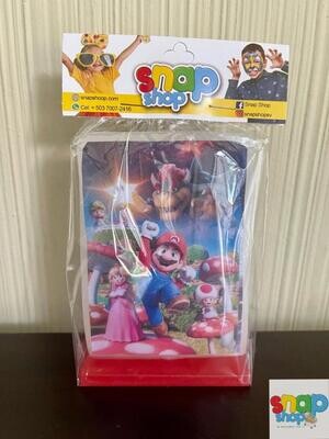 Vela para pastel Mario grupal cuadrada