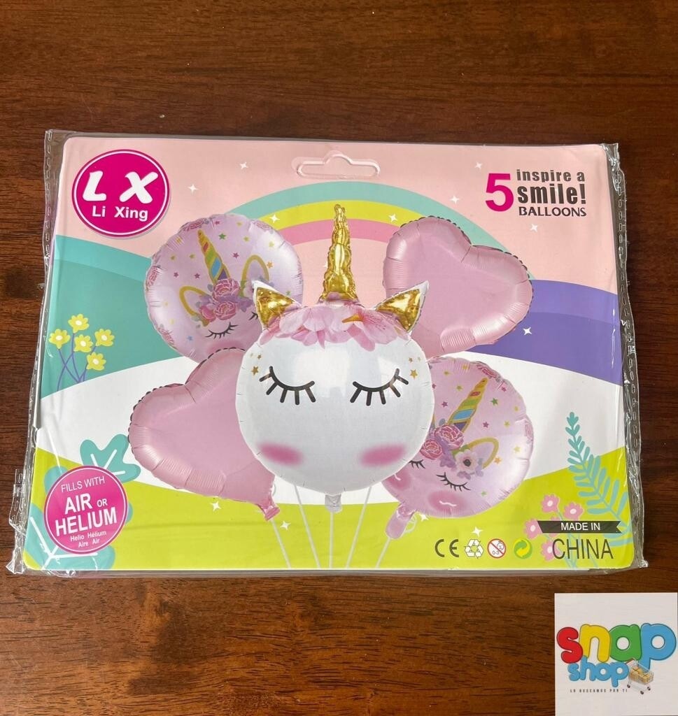 Set de globos unicornio
