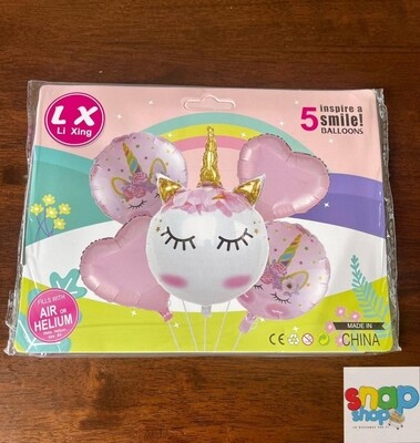 Set de globos unicornio