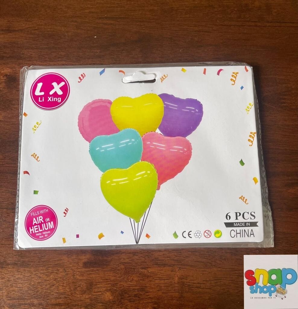 Set de globos corazón Nubes y Arcoíris 