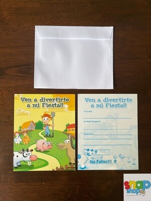 Paquete de 10 invitados la granja