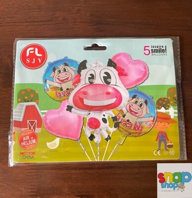 Set de globos vaca lola