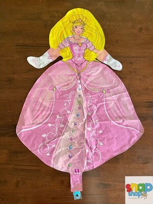 Globo figura Barbie rosado