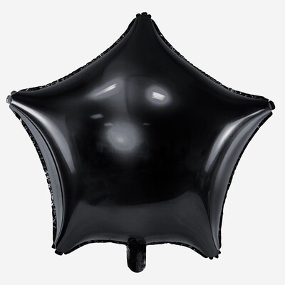 Globo figura estrella negra 18”