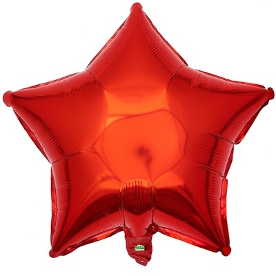 Globos figura de estrella rojas 18”