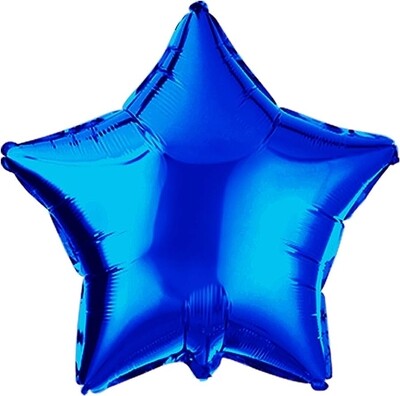 Globo figura estrella color azul 18”
