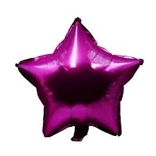 Globo figura de estrella color fucsia 18”