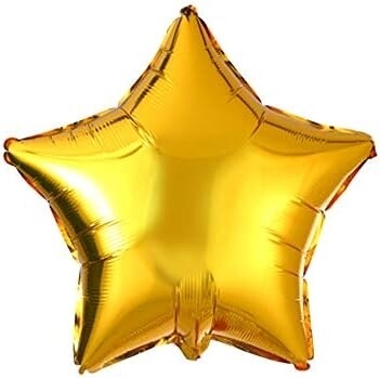 Globo figura de estrella dorada 18”