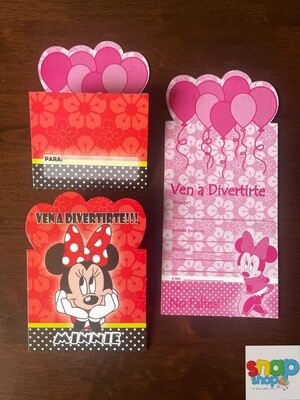 Paquete de 10 invitaciones Minnie 