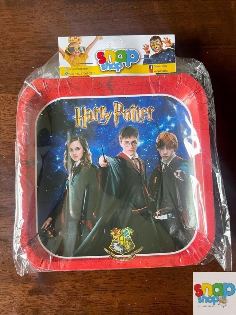 Paquete de 10 platos Harry Potter