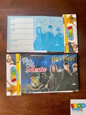 Paquete de 10 invitaciones Harry Potter