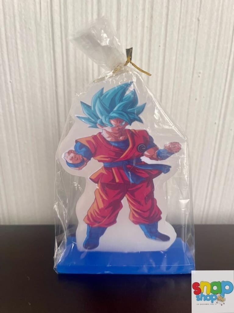Vela para pastel Goku Dragon Ball pelo azul