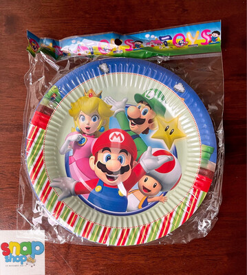 Paquete 10 platos Súper Mario Bros.