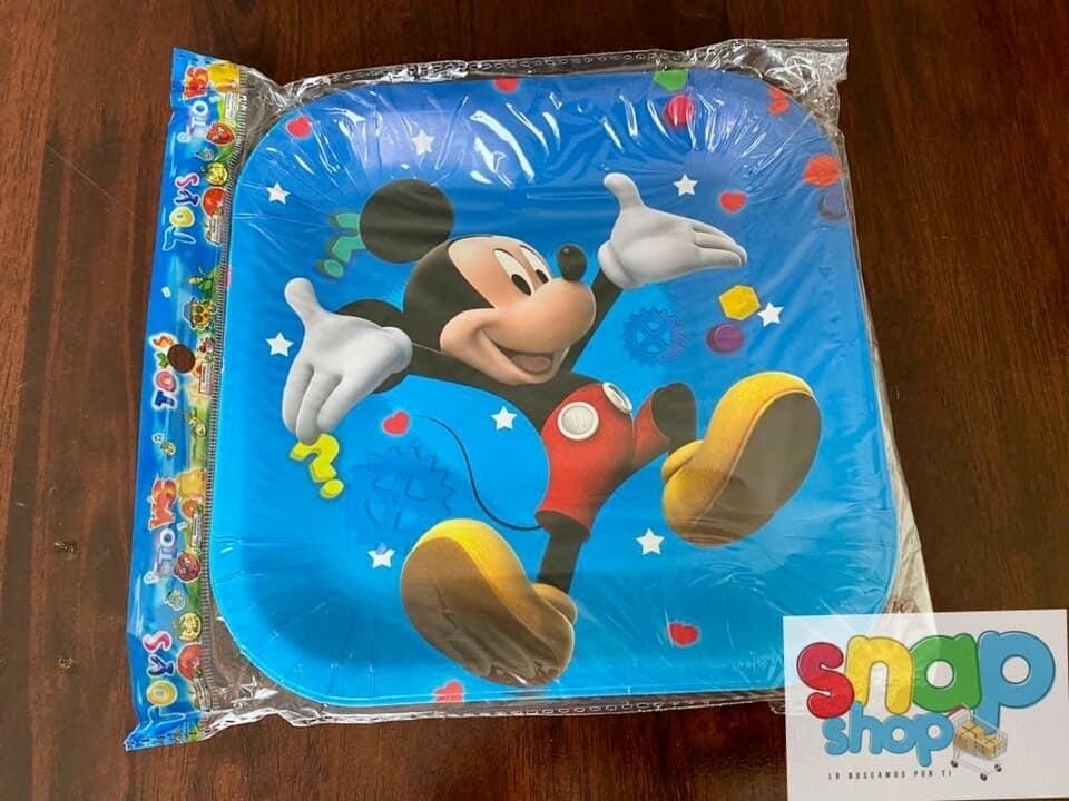 Paquete de 10 platos Mickey Mouse 