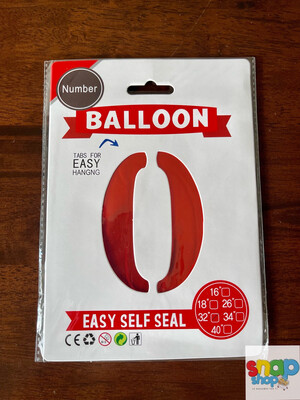 Globo #0 Rojo 32”