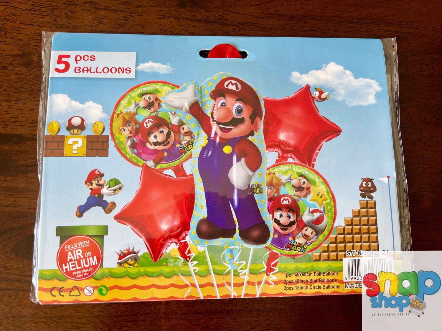 Set de globos Súper Mario