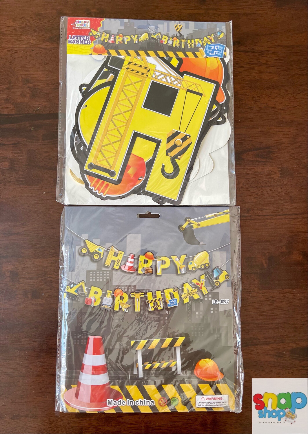 Letrero Happy Birthday Construcción 🚧