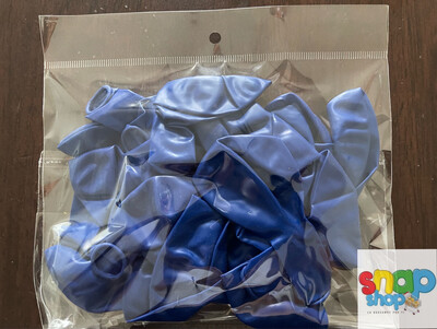 Paquete 24 globos látex azules #10