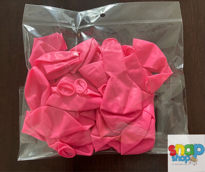 Paquete 24 globos látex rosados #9