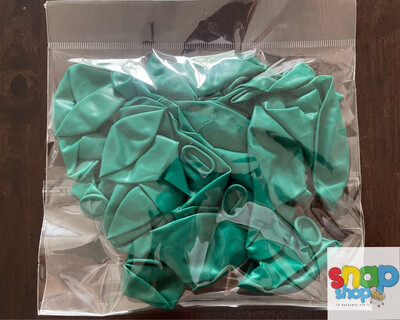 Paquete 24 globos látex verdes oscuro #10