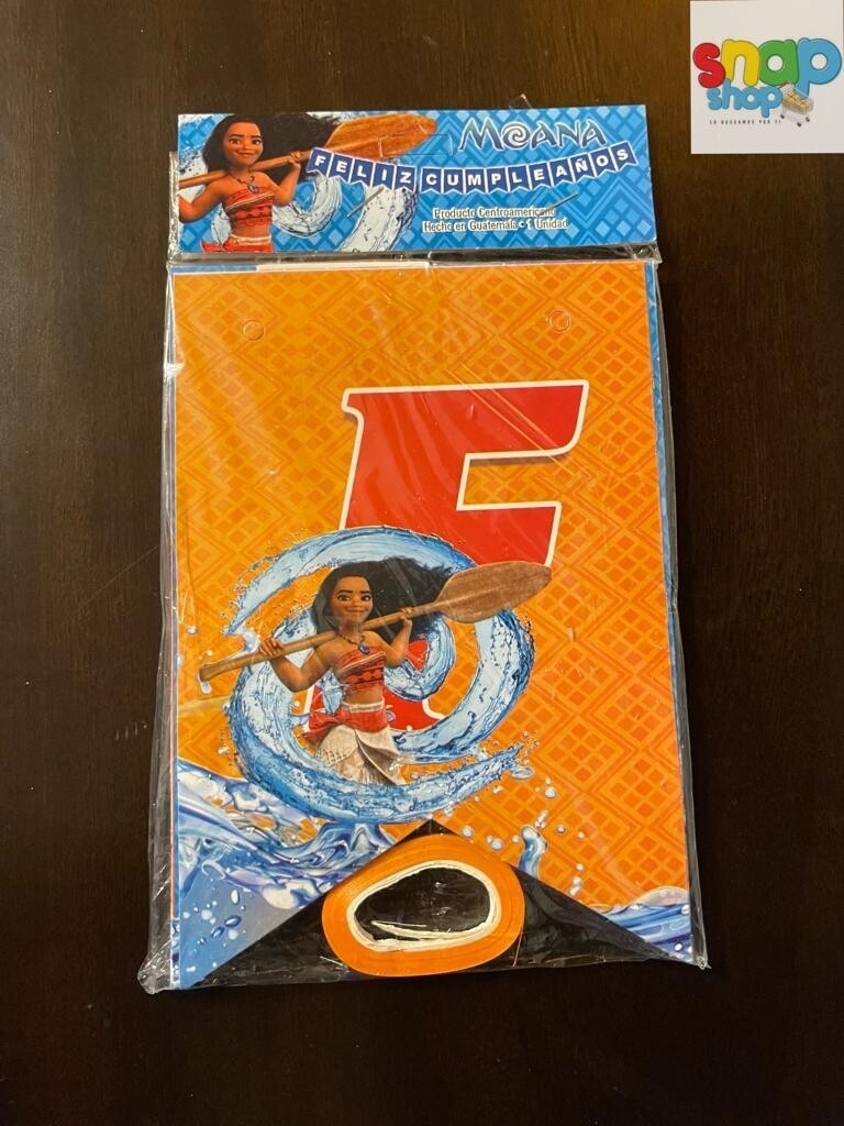 Letrero de Feliz Cumpleaños Moana