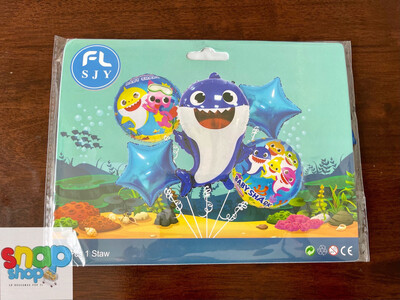 Set de globos Baby Shark azul