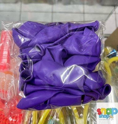 Paquete de 24 globos látex color morado #10