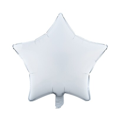 Globo figura estrella blanca 18”