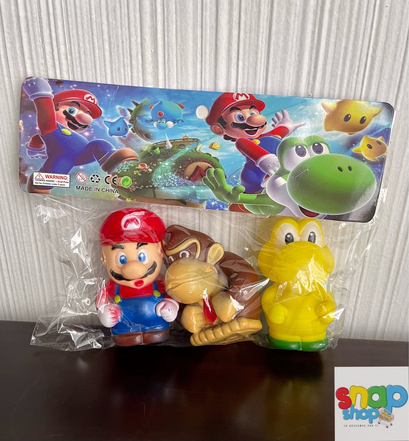 Paquete 3 figuras plásticas Súper Mario Bros