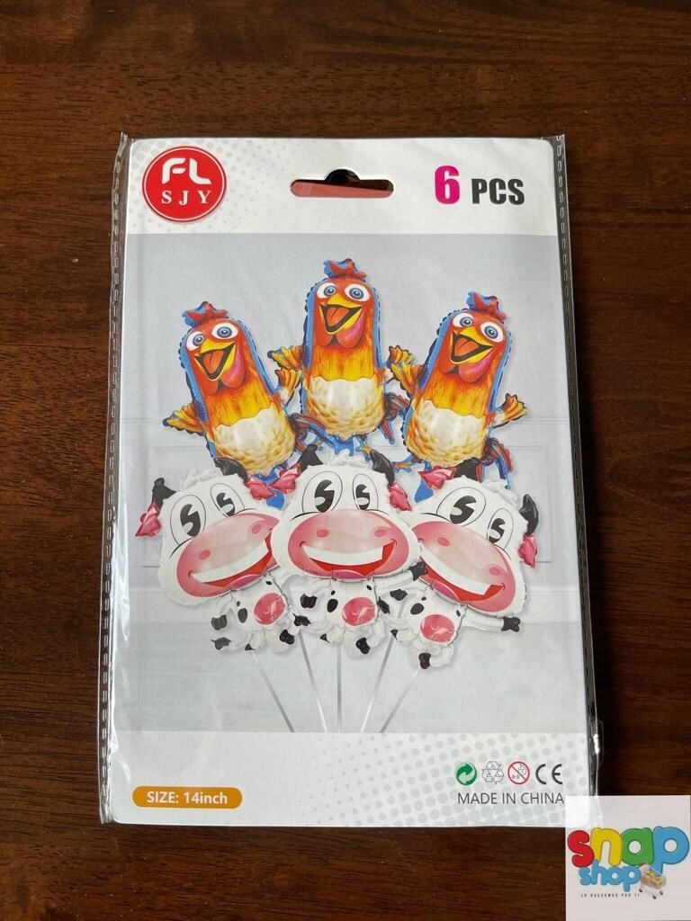Set de 6 globos Bartolito