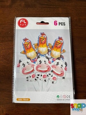 Set de 6 globos Bartolito