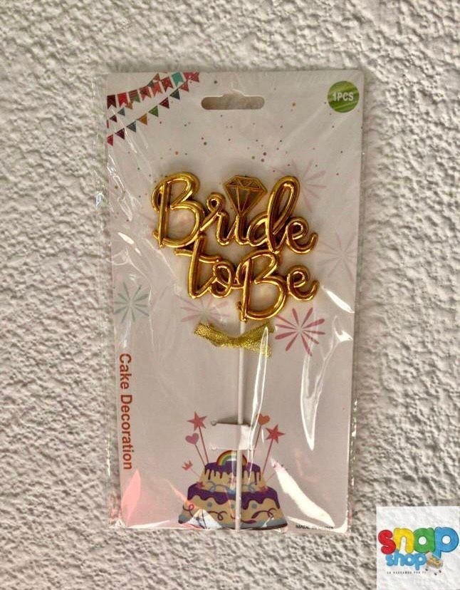 Topper Despedida de soltera dorado