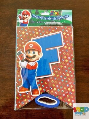 Letrero feliz cumpleaños Mario