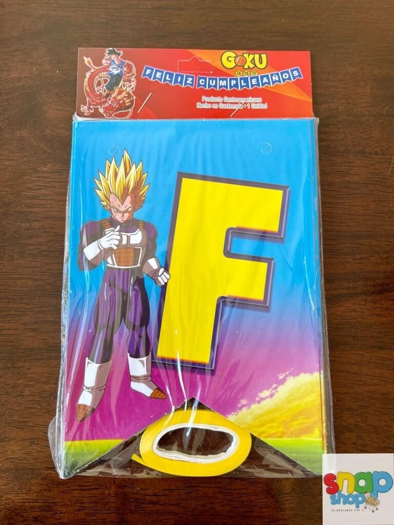 Letrero feliz cumpleaños Dragon Ball