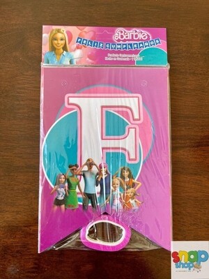 Letrero feliz cumpleaños Barbie