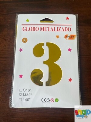 Globo #3 color dorado