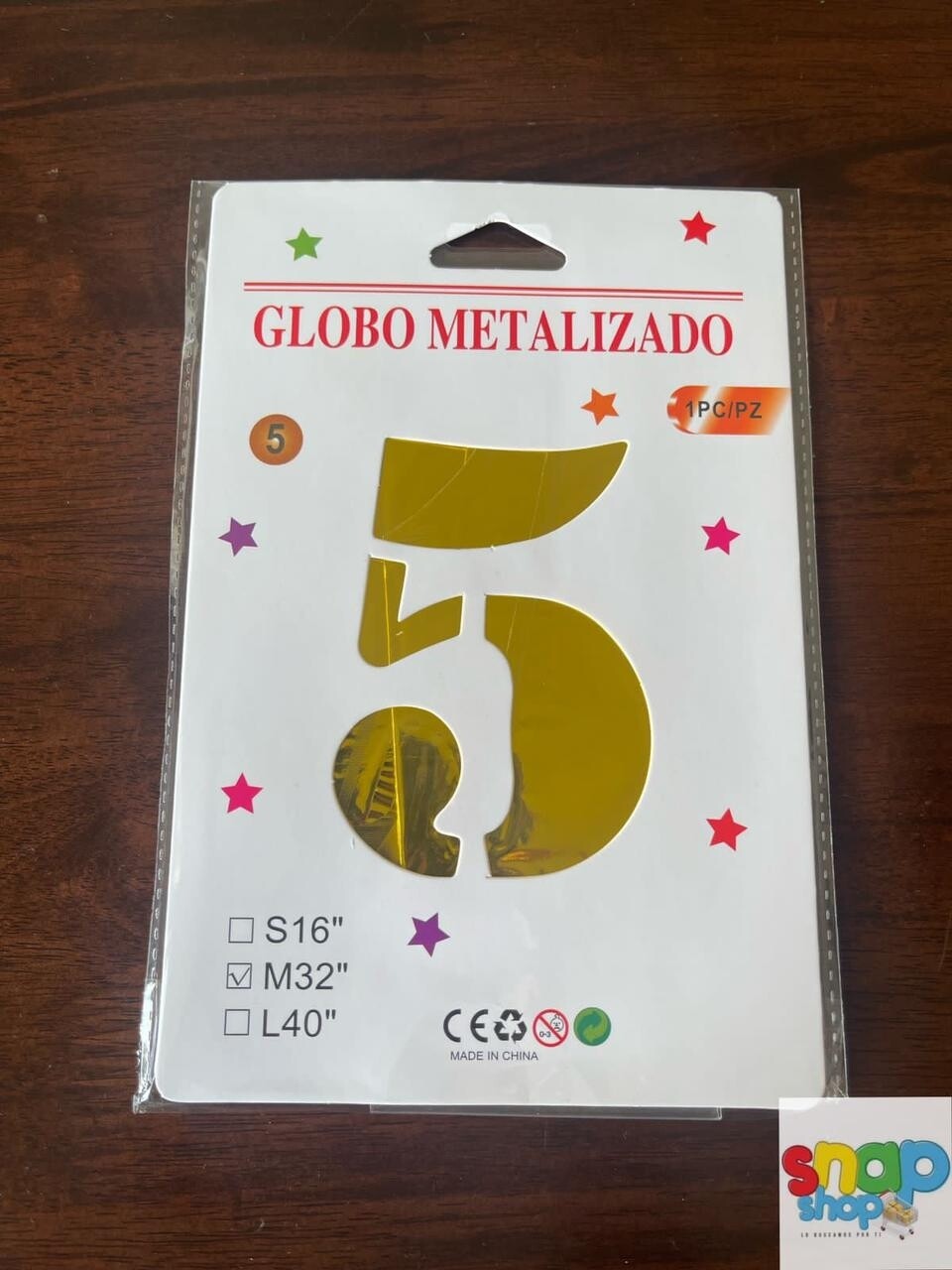Globo #5 dorado  32&quot;