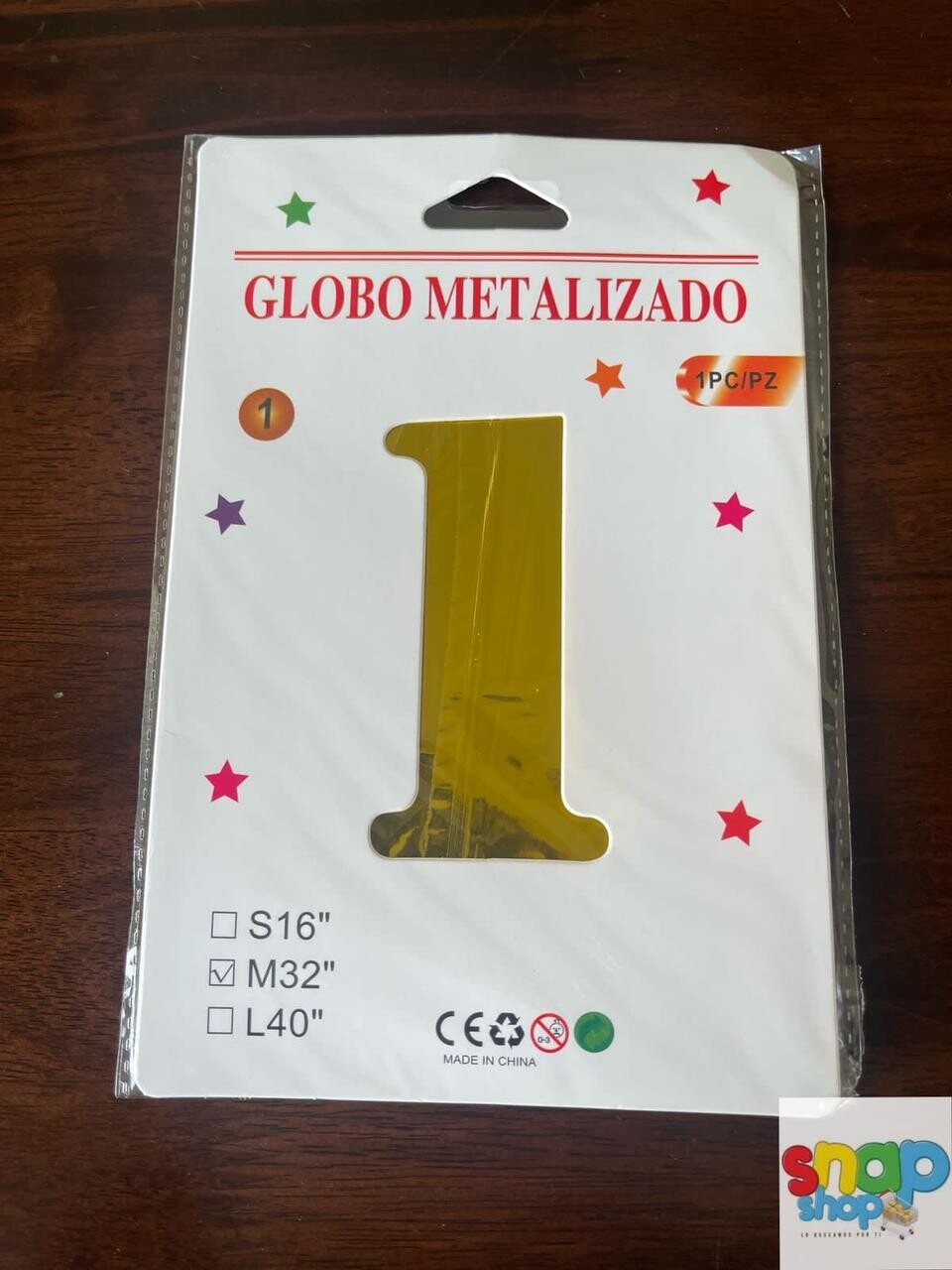 Globo #1 dorado 32&quot;