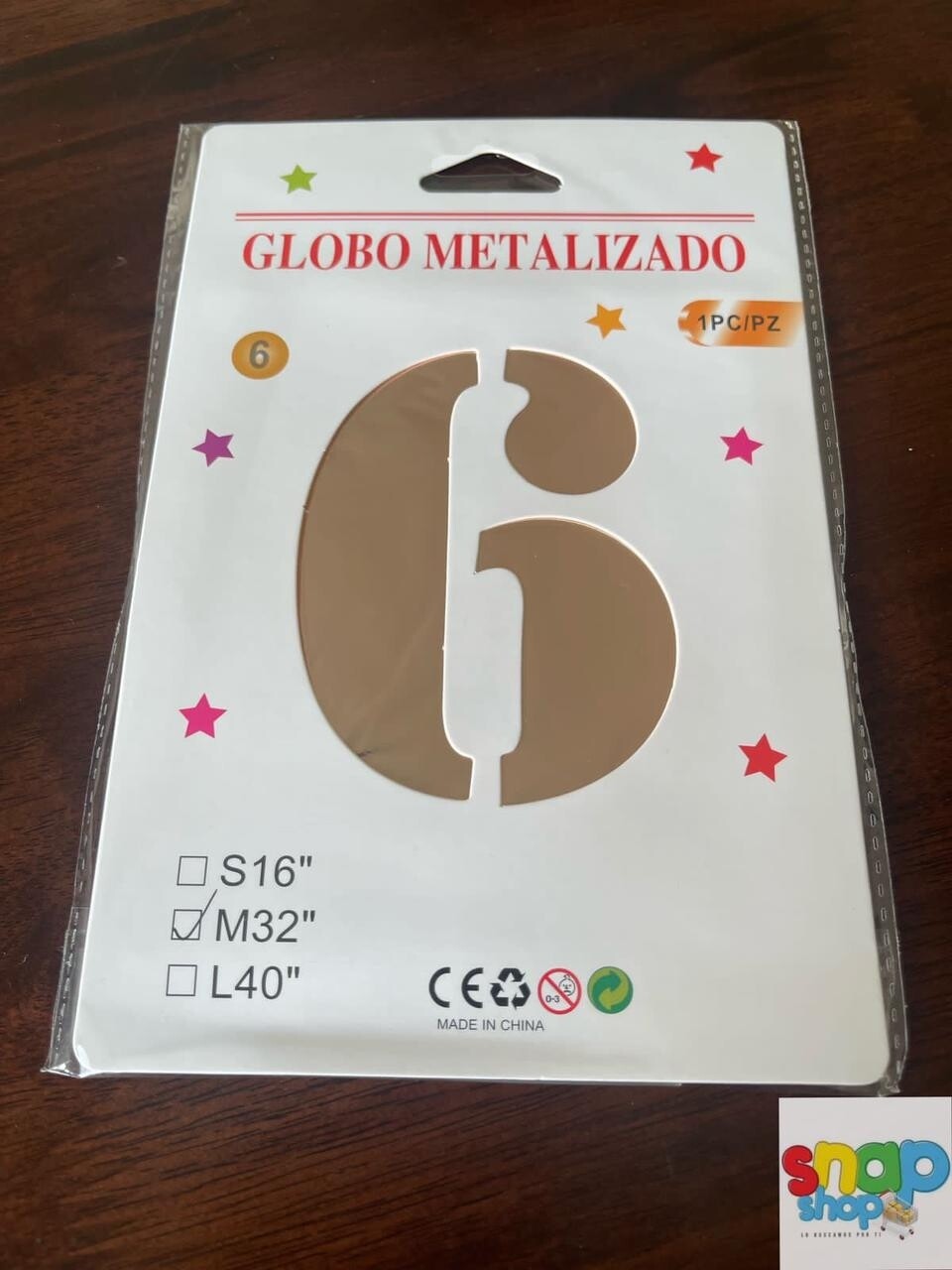 Globo #6 rosa gold 32&quot;