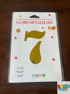 Globo #7 dorado 32&quot;