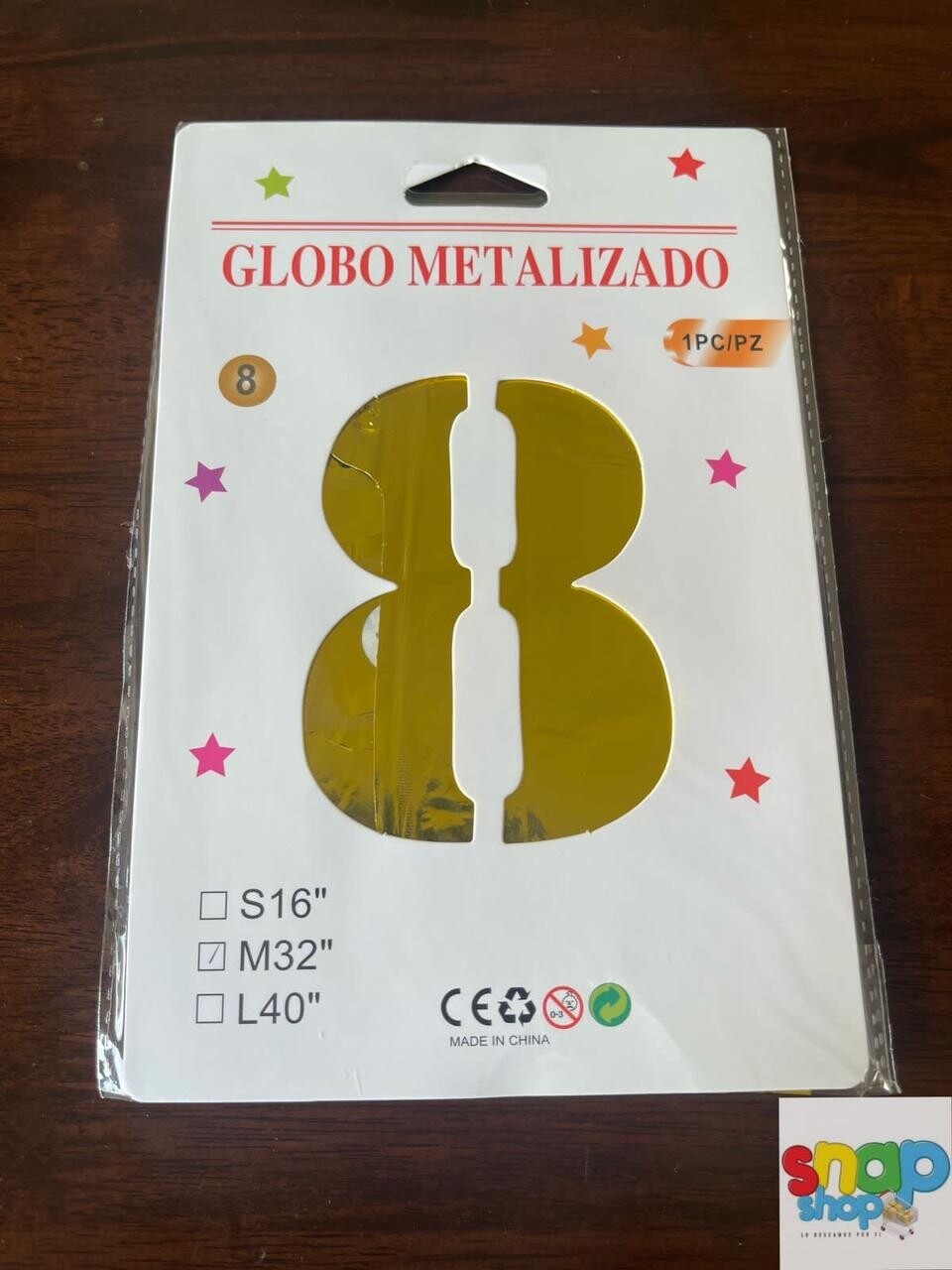 Globo #8 dorado 32&quot;
